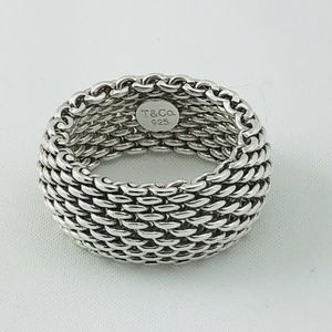 6.5 Tiffany Silver Somerset Mesh Dome Weave Ring